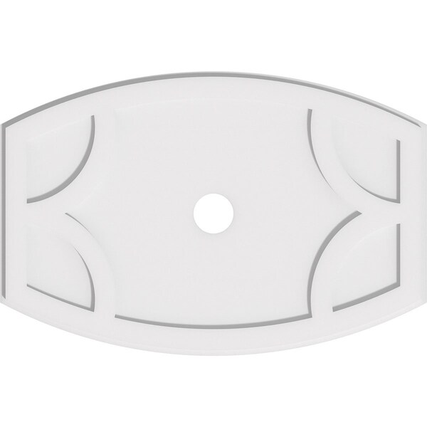 Ekena Millwork Kailey Architectural PVC Ceiling Medallion, 32"W x 21 3/8"H x 3"ID x 17 1/4"C x 1"P, One-Piece CMP32X21KY-03000 - main